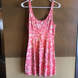 Pink Hawaiian Floral Skater Dress